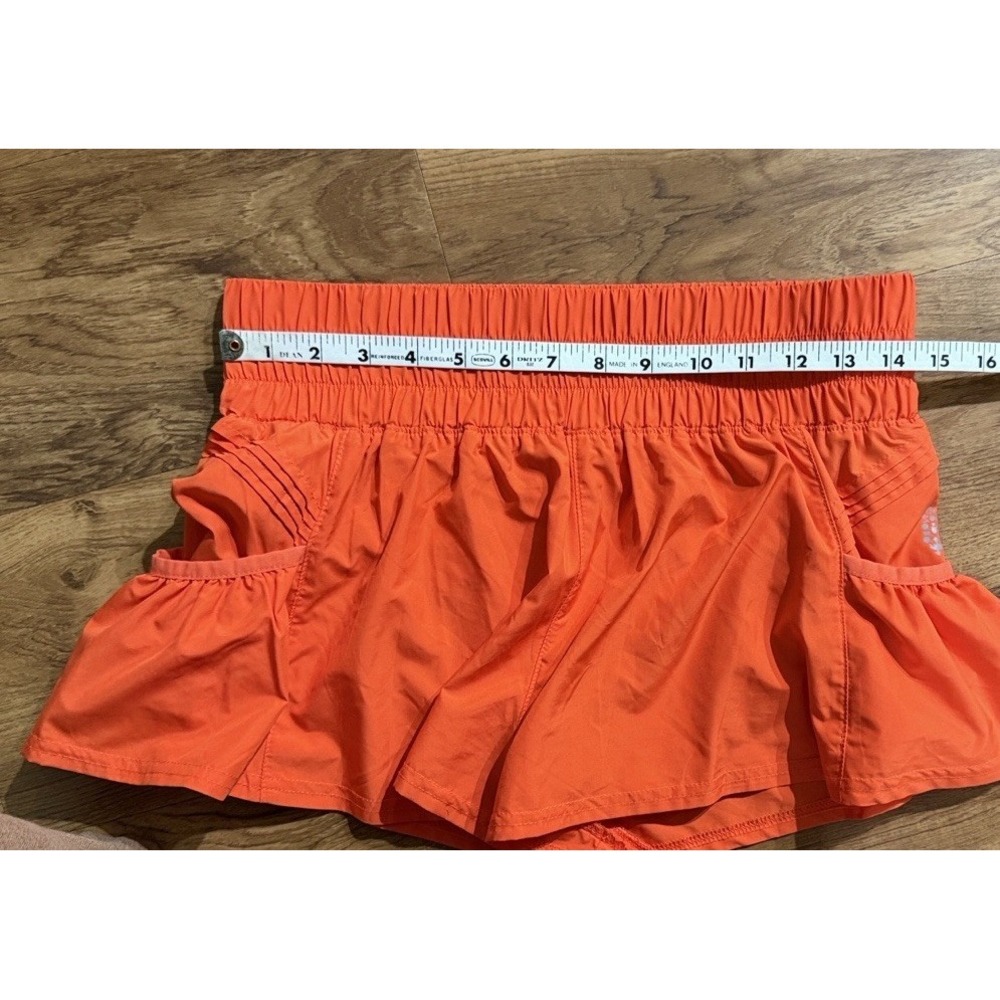 Free People Women Small FP Movement Get Your Flirt On Orange Pull On Shorts - Picture 11 of 16